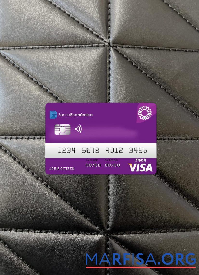 Realistic Angola Bank Economio Visa debit photolook front sample